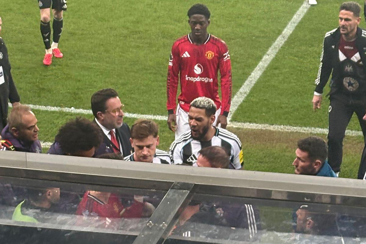 开云官网-曼晚：纽卡曼联近年积怨已久，B费和乔林顿在球员通道吵架